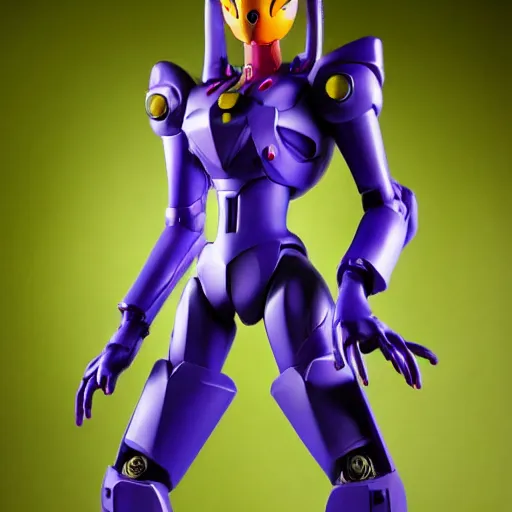 Image similar to Eva unit 0-1 from Neon Genesis Evangelion, live action, portrait shot,