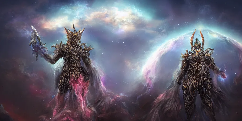 Image similar to cosmic guardian, fantasy apocalypse, digital art, 4 k