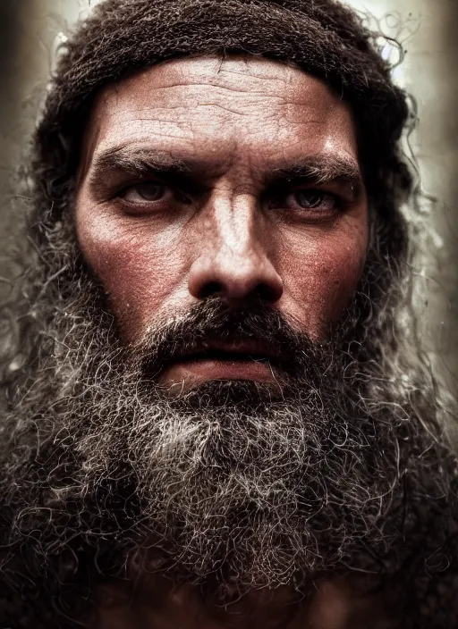 Image similar to closeup portrait of barabbas, depth of field, zeiss lens, detailed, symmetrical, centered, fashion photoshoot, by Annie Leibovitz and Steve McCurry, David Lazar, Jimmy Nelsson, Breathtaking, 8k resolution, extremely detailed, beautiful, establishing shot, artistic, hyperrealistic, beautiful face, octane render