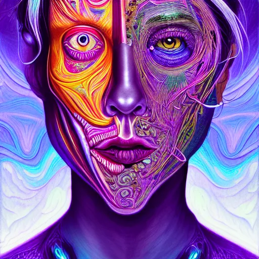 Prompt: an extremely psychedelic portrait of a ghost, surreal, lsd, face, detailed, intricate, elegant, lithe, highly detailed, digital painting, artstation, concept art, smooth, sharp focus, illustration, art
