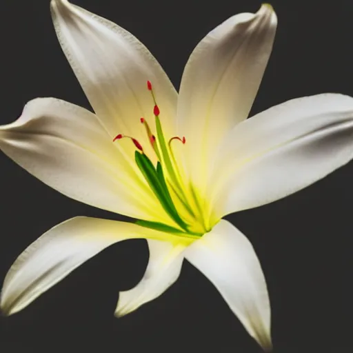 Image similar to A silhouette of a lily flower