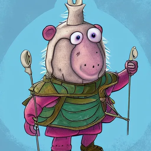 Image similar to beautiful digital painting of Clangers british characters in game of thrones