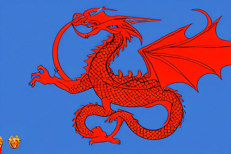 Image similar to modern flag of the dragon empire