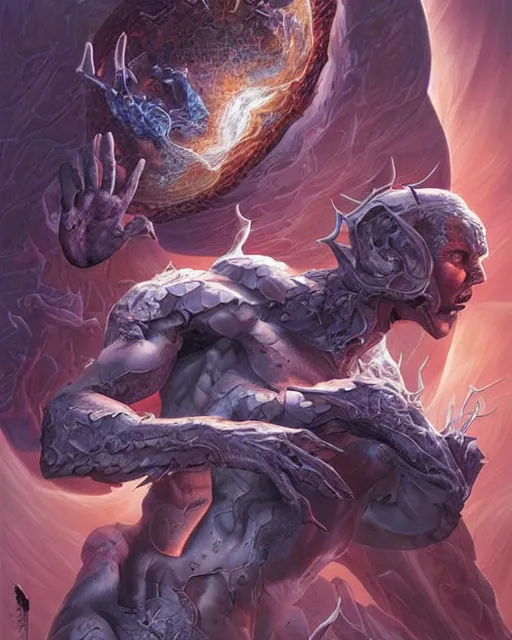 Image similar to the destroyer of worlds, artwork by artgerm, art by Moebius and David Hardy