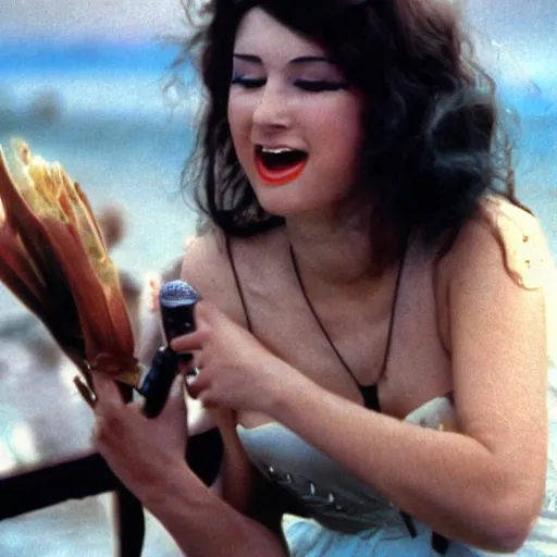 Prompt: a still of siren singing in a 1 9 7 7 photo, realistic, photorealistic, detailed,