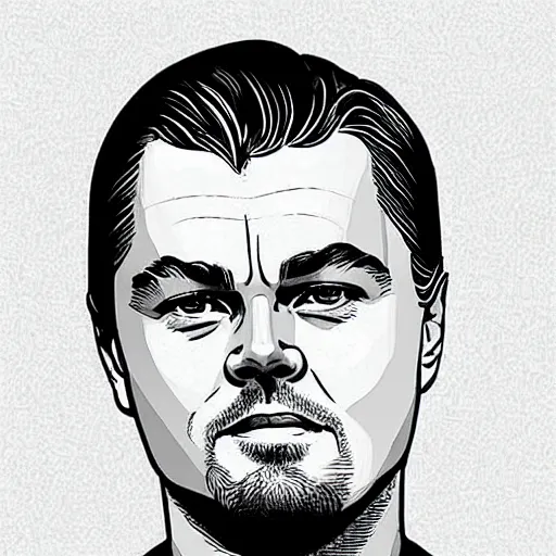 Image similar to “ leonardo dicaprio retro minimalist portrait by jean giraud, moebius starwatcher comic, 8 k ”