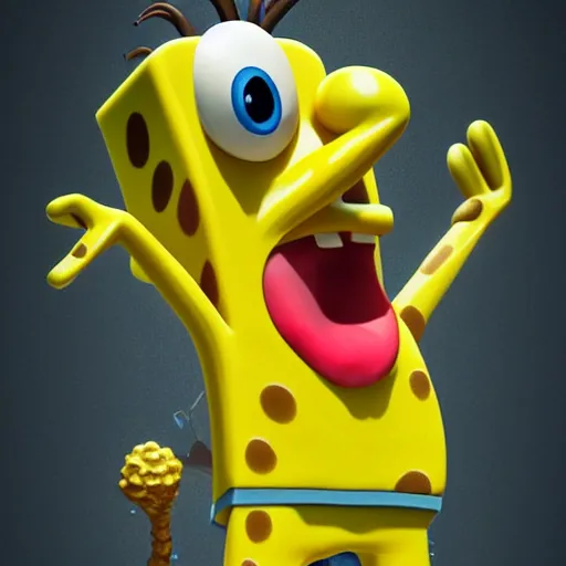 Prompt: Photorealistic spongebob but he's a beautiful woman. Hyperdetailed photorealism, 108 megapixels, artstation concept art