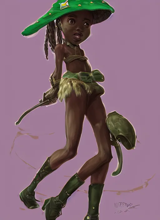 Image similar to a highly detailed illustration of cute african girl wearing military uniform and green officer cap riding on giant dog!!!, dramatic standing pose, perfect face, intricate, elegant, highly detailed, centered, digital painting, artstation, concept art, smooth, sharp focus, league of legends concept art, wlop