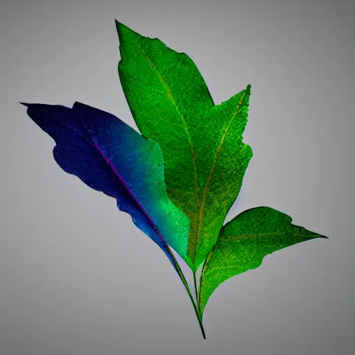 Image similar to rainbow leaf made out of smoke, octane render, 4 k, high detail