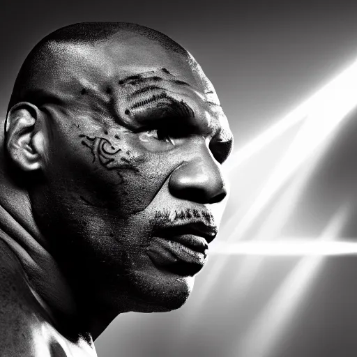 a still of mike tyson, cinematic, 4 k, god rays