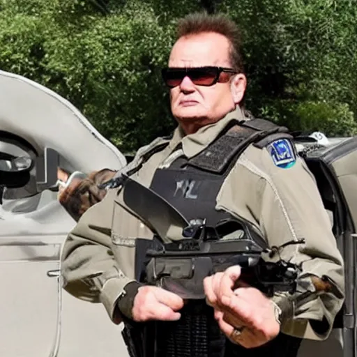 Prompt: dril in armed standoff with police