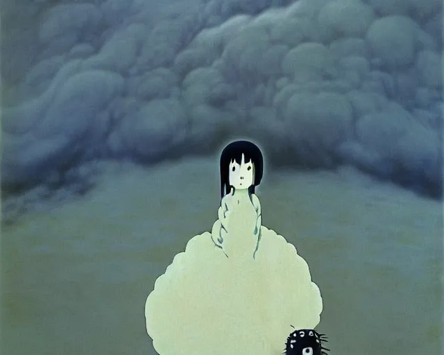 Image similar to no face from spirited away. angry art by john singer sargent. a still from spirited away by studio ghibli. surrealism, yves tanguy. beksinski art style