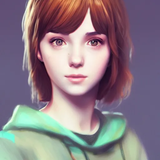 Image similar to a selfie of max caulfield, fantasy, intricate, young and cute, highly detailed, digital painting, artstation, concept art, smooth, sharp focus, illustration, unreal engine, life is strange, Edouard Caplain