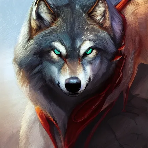 Image similar to Wolf like a human, Made by Marvel Comics, by Stanley Artgerm Lau, WLOP, Rossdraws, James Jean, Andrei Riabovitchev, Marc Simonetti, Yoshitaka Amano, ArtStation, CGSociety,