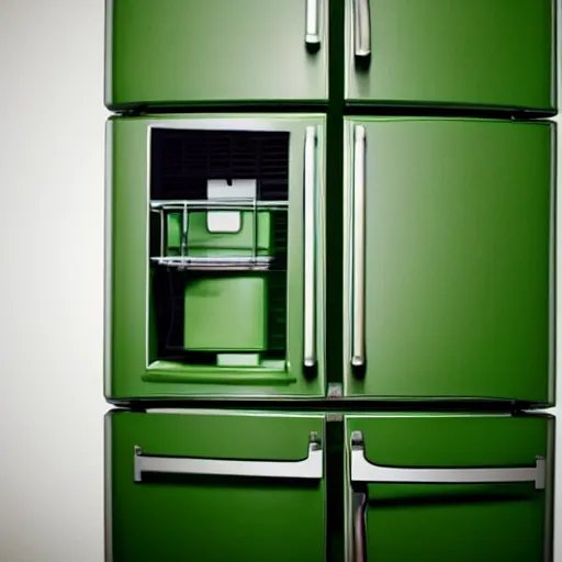 Image similar to green refrigerator floating