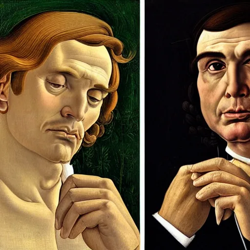 Image similar to sketch of jair bolsonaro taking a vape by sandro botticelli in 4 k ultra high resolution, with inspiring feeling