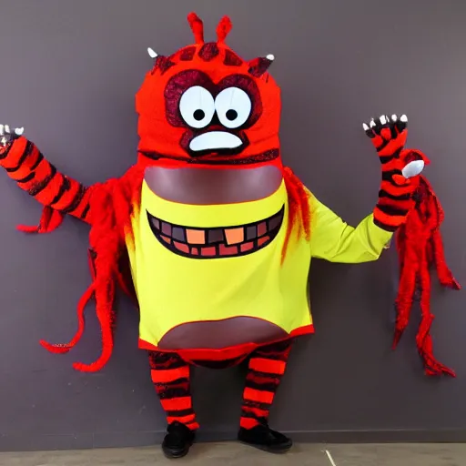 Image similar to sports team mascot, worm mascot costume, worms, the worms, football mascot, anthropomorphic worm HD official photo, high quality costume