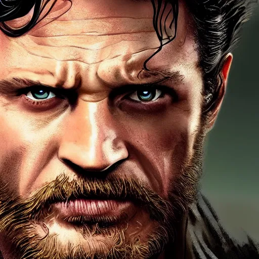 Image similar to tom hardy as wolverine from x - men digital art 4 k detailed super realistic