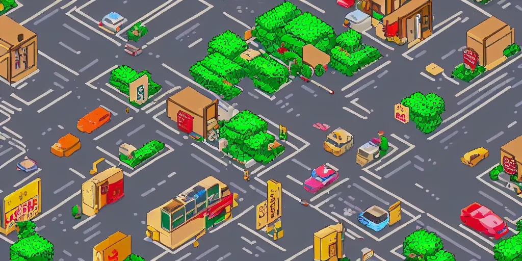 Prompt: pixel art scene of a street in tokyo