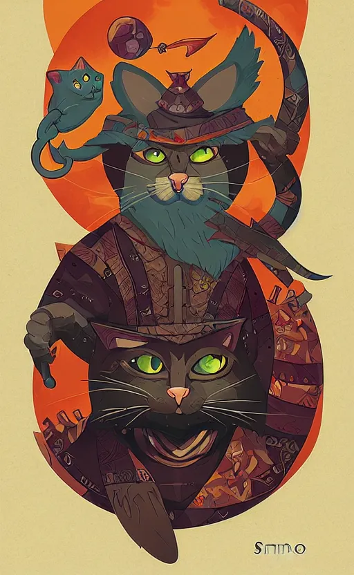 Image similar to powerful wizard cat, dungeons and dragons by simon kennedy, studio muti