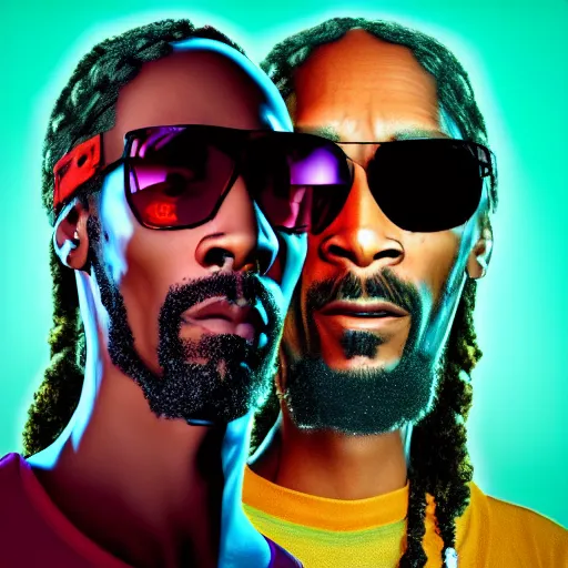 Image similar to ultra mega super hyper realistic Digital concept art of highly detailed cybertronic detailed face Jesus smoking weed with Snoop Dogg. Rendered in VRAY and DaVinci Resolve and MAXWELL and LUMION 3D, Volumetric natural light