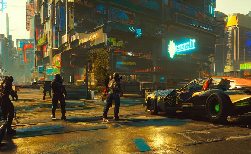 Image similar to cyberpunk 2077 in game screenshot, the afterlife club