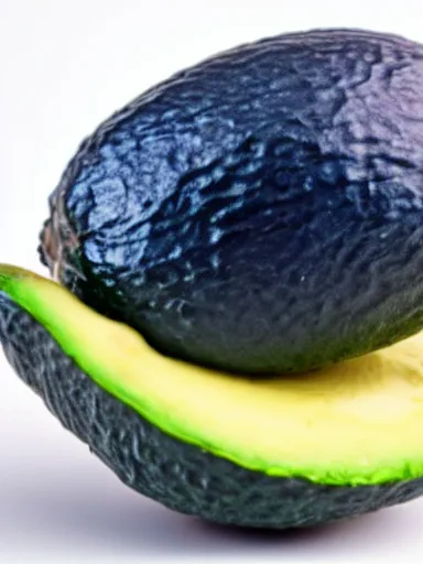 Prompt: a blue avocado