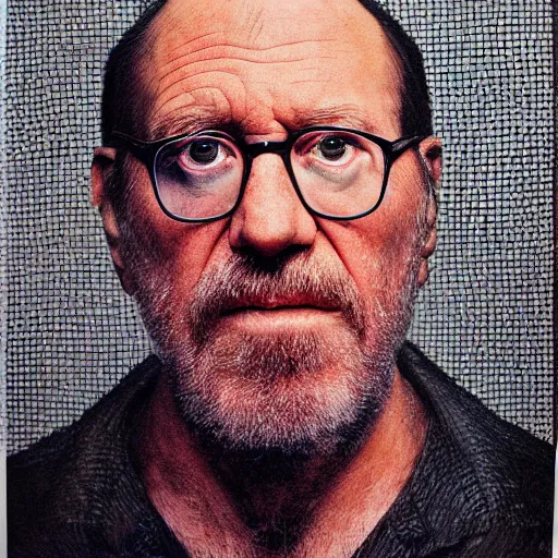 Prompt: by Chuck Close