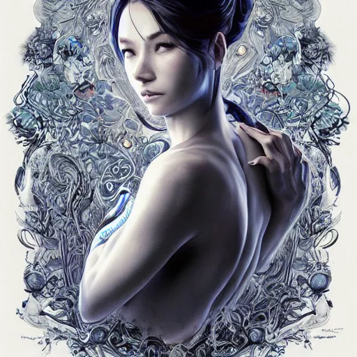 Image similar to the portrait of a blueberry that resembles an absurdly beautiful, graceful, elegant, sophisticated fitness model, an ultrafine hyperdetailed illustration by kim jung gi, irakli nadar, intricate linework, bright colors, octopath traveler, final fantasy, unreal engine 5 highly rendered, global illumination, radiant light, detailed and intricate environment