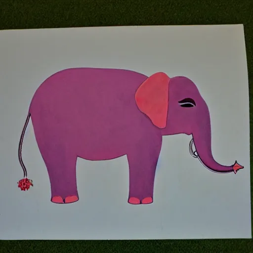 Image similar to a pink elephant