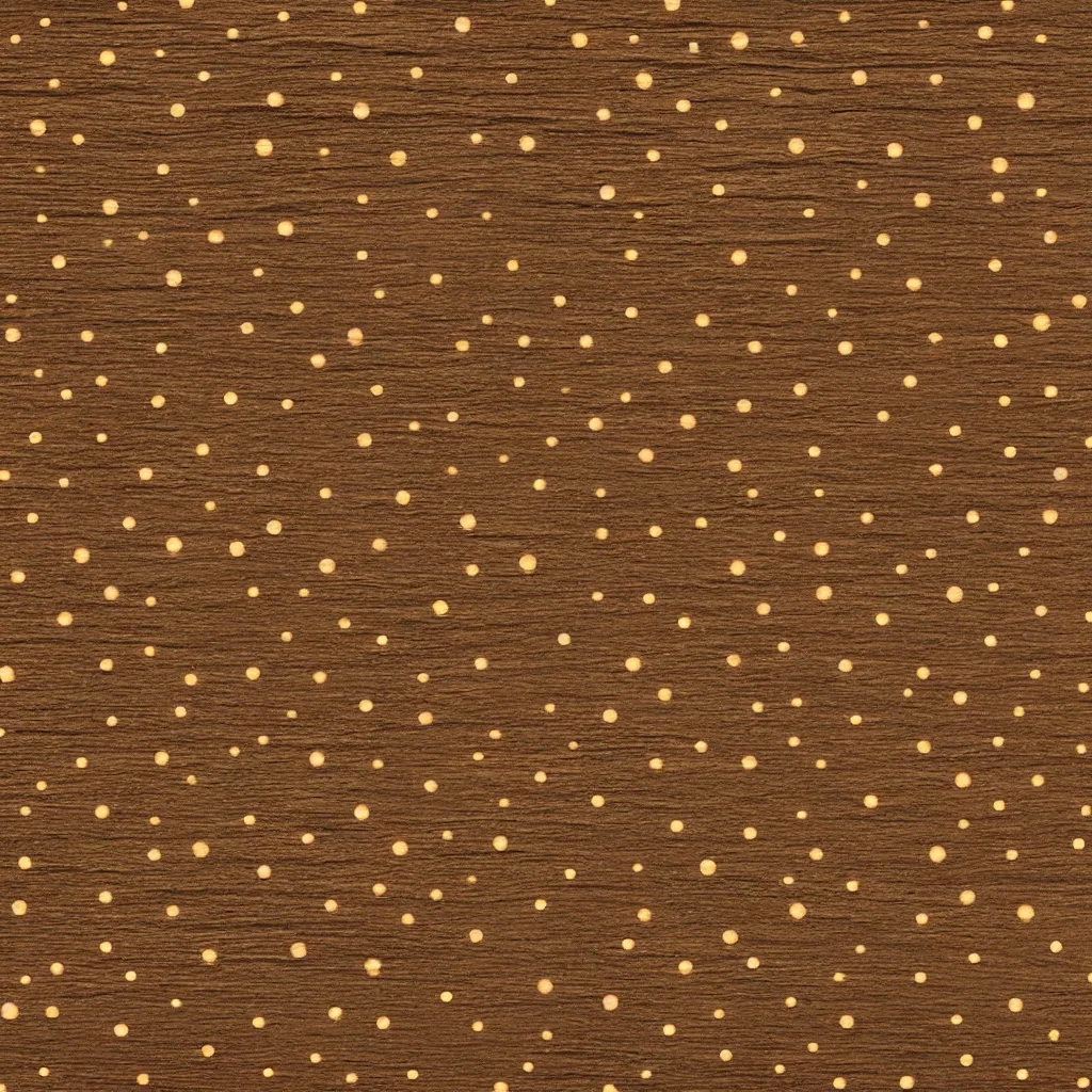 Image similar to a close up of a wooden surface with dots, an ultrafine detailed painting by pixar, polycount, american scene painting, physically based rendering, prerendered graphics, repeating pattern