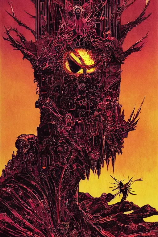 Prompt: gazer familiar eternal, art by philippe druillet and arthur suydam and jeffrey catherine jones, trending on artstation, front lighting first - person view telephoto lens, fractalism, vaporwave, profile picture, dadaism
