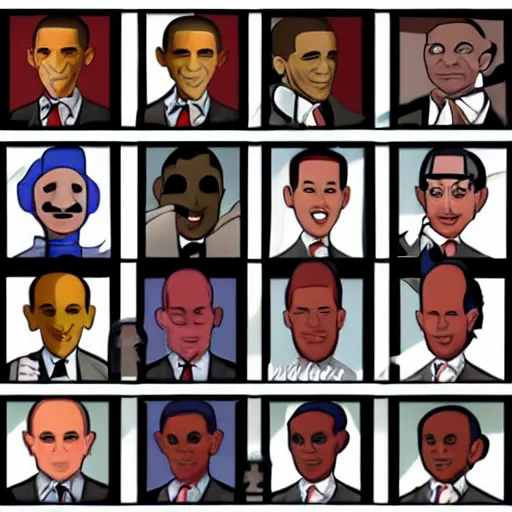 Image similar to obama in the style of pokemon