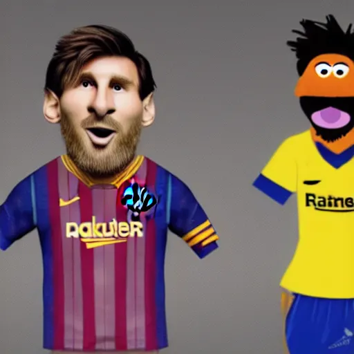 Prompt: lionel messi as a muppet