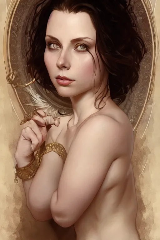 Prompt: beautiful portrait of gianna michaels, intricate, elegant, highly detailed, digital painting, artstation, concept art, smooth, sharp, focus, illustration, art by artgerm and greg rutkowski and alphonse mucha