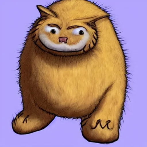 Image similar to A character based on a haggis, cartoon style, soft and cuddly with fur, In the style of Dreamworks, Art by Brian Bolland, Trending on CGSociety, Manga and Anime