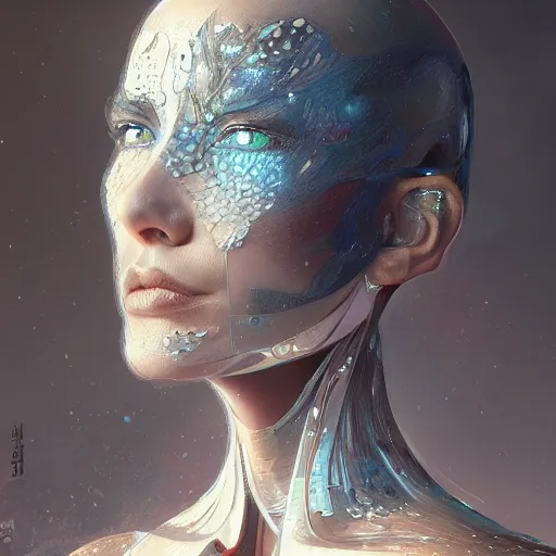 Image similar to a finely detailed portrait of a morph, futuristic, intricate, elegant, digital painting, trending on Artstation, concept art, smooth, sharp focus, illustration, by Ruan Jia and Mandy Jurgens and Artgerm and and william-adolphe bouguerea, award winning