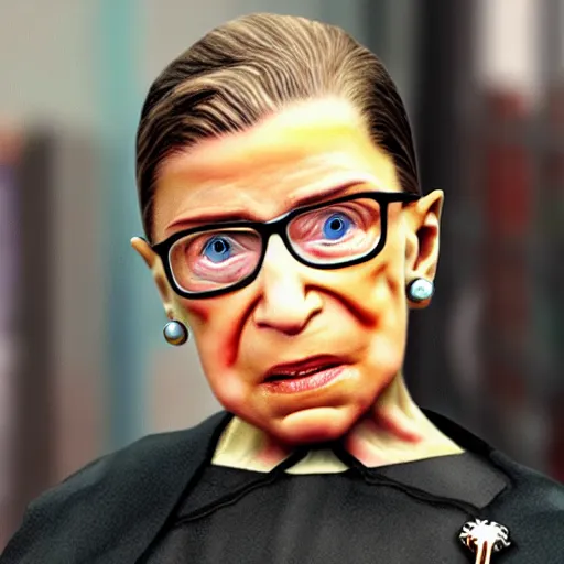 Image similar to ruth bader ginsburg half life 2, video game screenshot