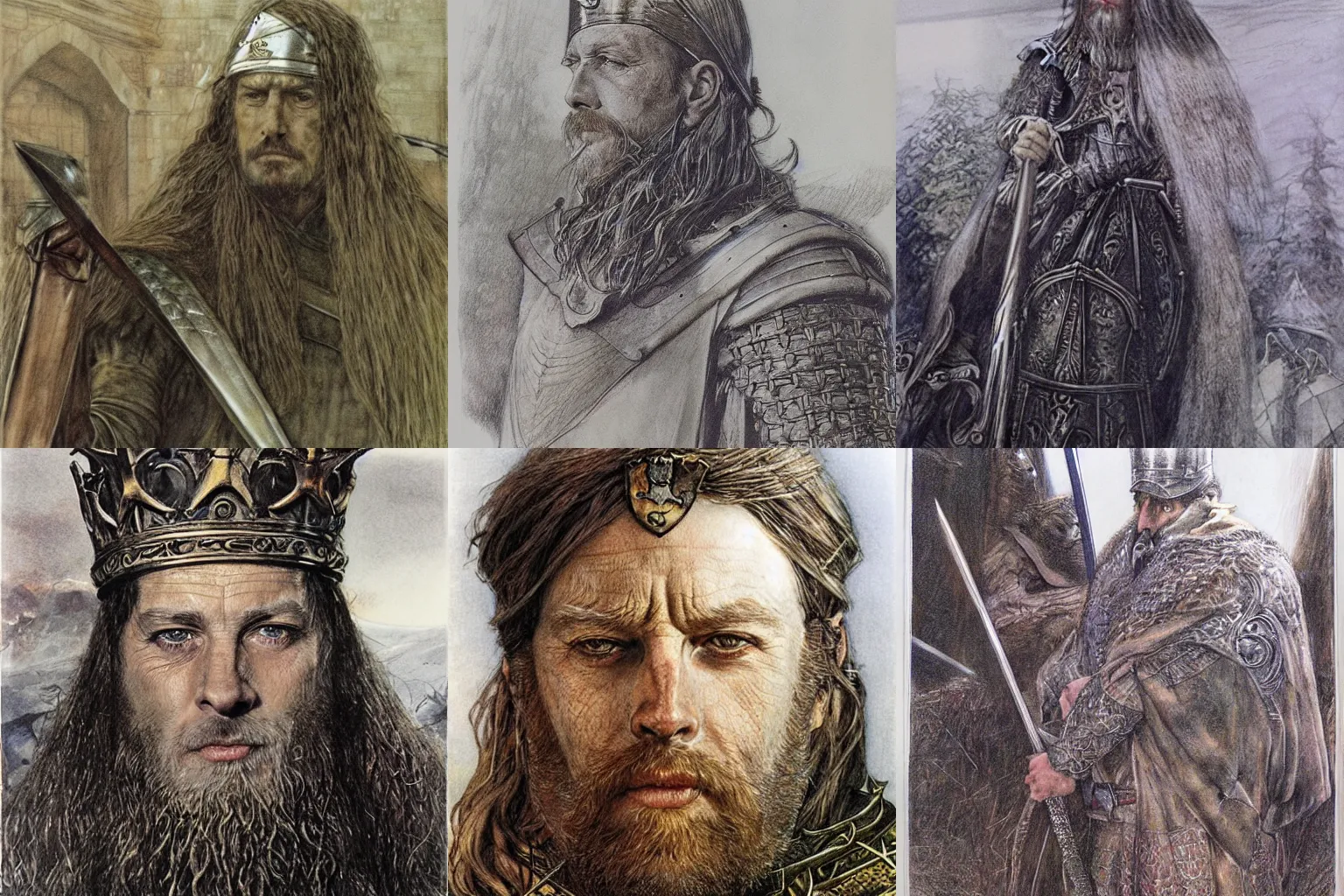 Prompt: king longshanks by Alan Lee