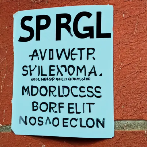 Prompt: a sign saying spell check