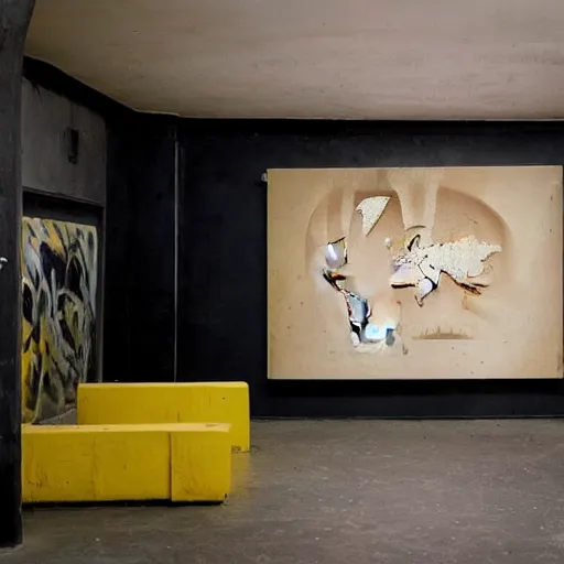 Image similar to the world is a work of art that gives birth to itself, underground art