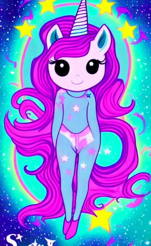 Image similar to 🦄🚀💕👽 star