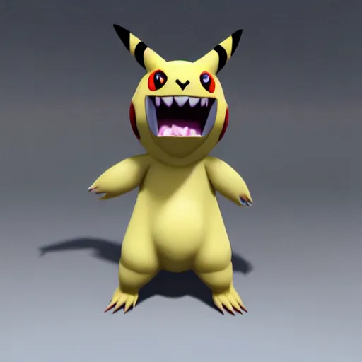 Prompt: scary pokemon 3 d render, hd, 8 k, realistic