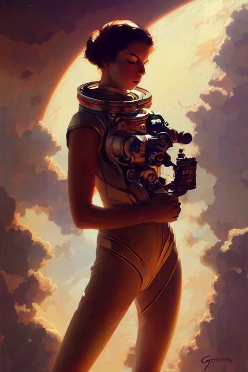 Image similar to space, buddhism, futurism, painting by greg rutkowski, j. c. leyendecker, artgerm