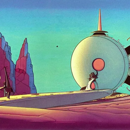 Image similar to spaceship in FANTASTIC PLANET La planète sauvage animation by René Laloux