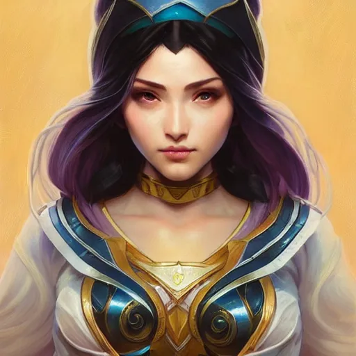 Image similar to perfectly - centered - portrait of irelia from league of legends, intricate, highly detailed, digital painting, artstation, concept art, smooth, sharp focus, illustration, unreal engine 5, 8 k, art by artgerm and greg rutkowski and alphonse mucha