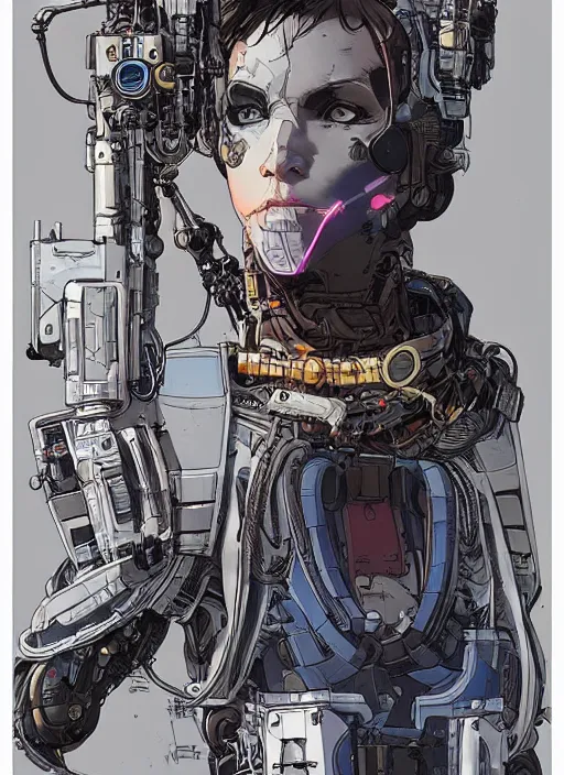 Image similar to cyberpunk pathfinder robot from apex legends character portrait, portrait by james gurney and laurie greasley and yoji shinkawa, concept art, intricate details, highly detailed, vintage sci - fi