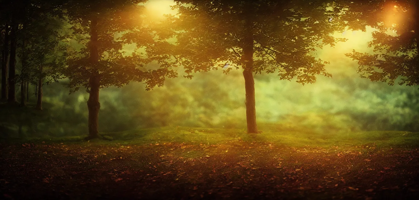 Image similar to landscape, storybook illustration, visual novel, bokeh, cinematic, filmic, rtx, woodland, cinematic