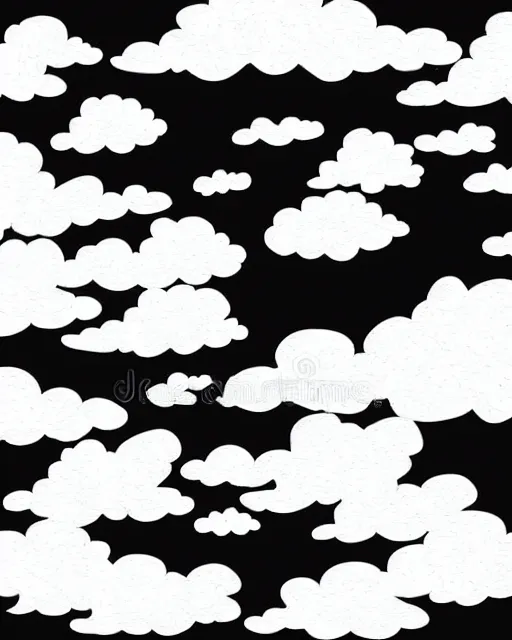 Prompt: cloudy sky vector illustration in anime style