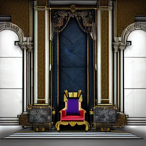 Prompt: throne room, ultra realistic, digital art